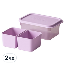 데비마이어 데비박스 냉장용기 세트, 2세트, 570ml + 570ml 칸칸이