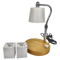 Rofancy 洛帆晞 融蠟燈 經典木座系列 - 可調光 - 可調高低 - 安全認證 - (8款任選) 純潔白