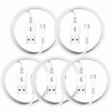 DGG Type-C 高速充電線 1.2m, 白色, 5個