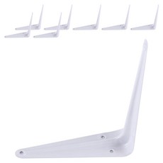 ZioBiz L型層架托架 白色, 8個