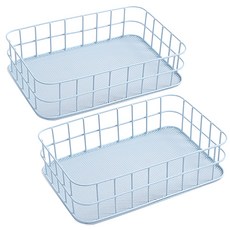 Chinada 多用途儲物鐵籃 25*16*7cm, 藍色, 2個