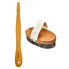 FALLER德國芙樂森詠木香 天然馬毛放鬆筋膜按摩刷 深層按摩肌肉 可乾刷, 1個