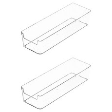 多功能抽屜分隔收納盒, PET材質, 透明色, 2個