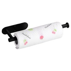 iRoom 優倍適 免釘304不鏽鋼橫豎兩用紙巾架 加長款, 黑色, 1個