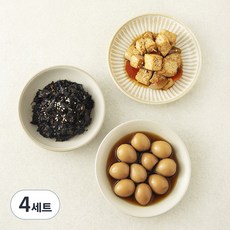 집반찬연구소 3종 A세트 한입두부간장조림 110g + 메추리알간장조림 110g + 파래김무침 40g, 4세트