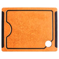 HOLA 和樂家居 高密度木纖維溝槽砧板 570g, 橘色, 1個