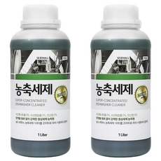 세제몰 업소용 식기세척기 농축세제, 1L, 2개