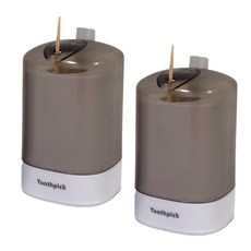 SOISSONG 按壓式牙籤筒, 白色, 2個