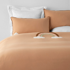 HOLA 和樂家居 艾禮思 防蟎抗菌刺繡200織雙層紗純棉 兒童被套, 彩虹