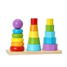 TOOKY TOY 形狀造型堆疊玩具組, 混色, 1個