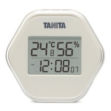 TANITA 塔尼達 溫濕度電子時鐘 TT-573, 象牙白, 1個