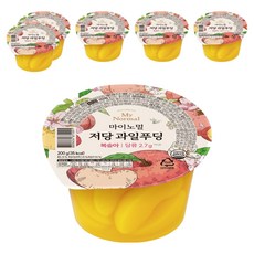 마이노멀 저당 과일푸딩 복숭아 1개입, 200g, 6개