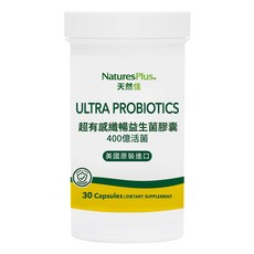 NaturesPlus 天然佳 超有感纖暢益生菌膠囊, 30顆, 1罐