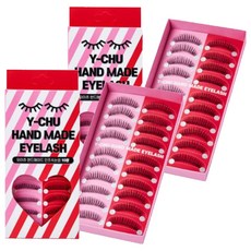 y-chu 手工大容量假睫毛 D-3 20入組, 2個, 黑色