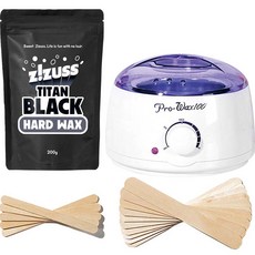 ZiZUSS Pro Wax100熱蠟機+泰坦黑熱蠟豆+木棒 M5支 L10支, 1組