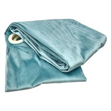 巴芙洛 歐式風格 荷蘭絨穿桿式門簾 聚酯纖維, 130 x 200cm, 藍色, 1個