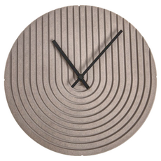 HOLA 和樂家居 幾何線條靜音壁鐘 29 x 29 x 4.2cm, 清水模灰