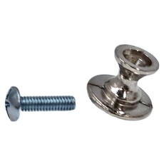 木百貨 拉手含螺絲 32-77, 白銀, 1組