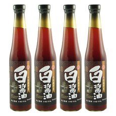 大同醬油 壺底白醬油, 嚴選黑豆, 甕釀技術製造, 含鹽量低, 顏色輕淡, 400ml, 4瓶