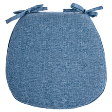 HOLA 和樂家居 素色人字紋緹花滾邊餐椅墊 280g