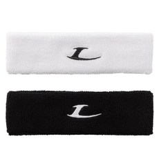 LECAF 男女通用髮帶 2款 LE5O014, 黑色, 白色, 1套