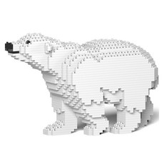 JEKCA 會走路的北極熊野生動物積木, 1個, 混色