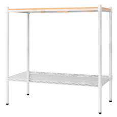 dayneeds 日需百備 烤漆層架, 白框 + 原木, 2層