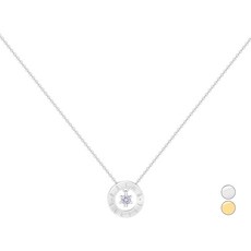 프리마클라쎄 여성용 데일리 심플 볼 큐빅 체인 실버 목걸이 MHJ17090015