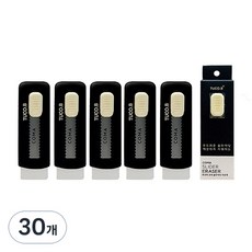 TUCO.B 彗形滑塊橡皮擦 TC-E02, 黑色, 30個