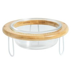 파스텔펫 반려동물 다리길이조절 식기 L, 클리어, 1개