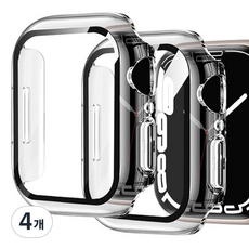 림스테일 풀커버 일체형 SF코팅 스마트워치 케이스, 투명, 4개
