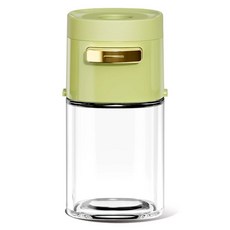 定量調味瓶 直徑6.4 x 12.2cm 抹茶綠 201g, 201g, 3個