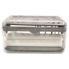 免手搓氣泡肥皂盒 Set 3, 12.2x7.2x6.7cm, PP材質, 藍色/灰色, 1組