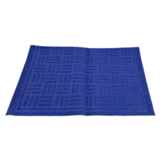 寢室安居 幾何橡膠家用地墊, 藍色, 2個