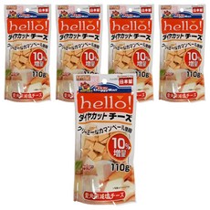 DoggyMan 多格漫 犬用Hello角切塊 零食, 起司, 110g, 5包