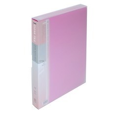 에코청운 PP 클리어화일 60매 메탈장식 A4, 분홍, 1개
