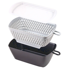 AKEBONO 曙產業 多功能附蓋可微波濾水調理盒 740ml 日本製造, 1個