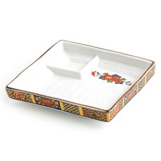 일본풍 회 나눔접시 정사각형, 금장, 1개