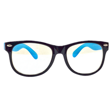 Quinta UV400濾藍光兒童護目眼鏡 (過濾藍光減少損傷/TR90安全材質-QTK826F), 黑框藍, 12.7 x 11.4cm