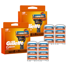 Gillette 吉列 Fusion鋒隱系列刮鬍刀頭, 2組, 8入
