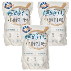輕時代 小蘇打粉 清潔去污 消除異味, 1.2kg, 3包