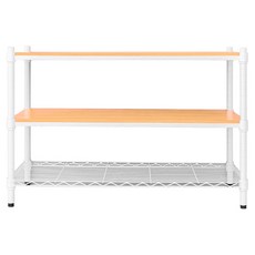 dayneeds 日需百備 松木 烤漆三層架, 白框 + 原木, 3層