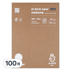 Formtec Hi-eco 條碼用標籤紙 HEQ-3104, 27格, 100個