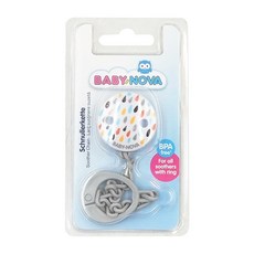 BABYNOVA 奶嘴鍊 適用於所有帶環奶嘴 不含BPA 適用年齡0-18M+, 彩虹小雨, 1條