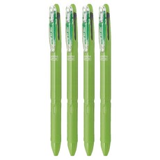 ZEBRA 斑馬牌 Clip-on Slim Soft 3C 3色筆 0.7mm, 淺綠色, 4個