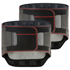 三合一鋼板多功能護腰帶 腰圍85~95cm適用 L款 紅色, 2個