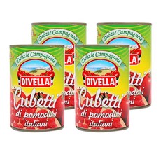 DIVELLA 德威樂 CUBETTI 罐裝切丁番茄, 400g, 4個