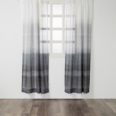 HOLA 和樂家居 艾禮思 仿麻印花落地窗紗 1.5kg, 漸層灰, 1個