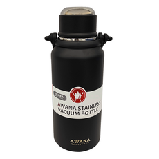 AWANA 手提彈蓋保溫瓶 AN-1200 9.8 x 30cm, 黑色, 1.2L, 1個