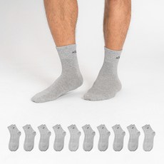 에이원패션 남성용 실속형 로고 미니 중목 양말 10켤레